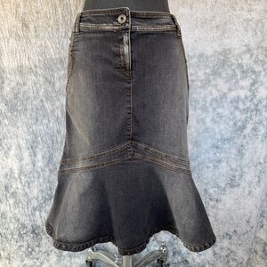 Lato/b Fluted Mermaid Denim Skirt Romania - 12